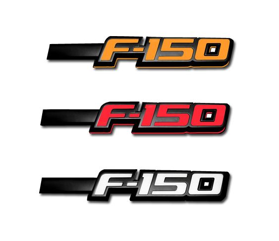RECON LED Fender Emblems with Black Trim for 2009-2014 Ford F-150 264282BK